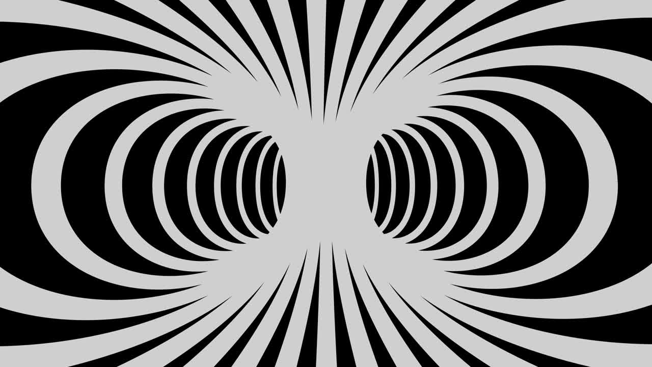 fondo de bucle psicodélico en rayas blancas y negras