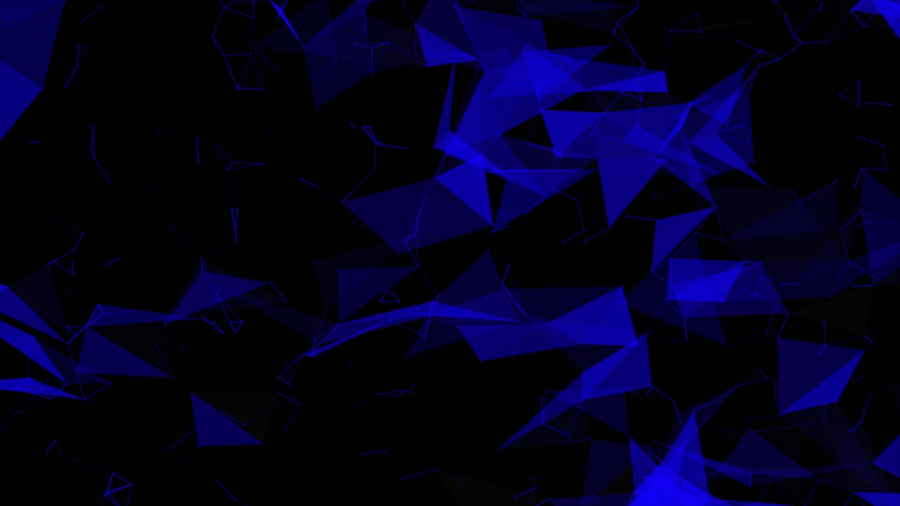 Connessione digitale astratta, punti e linee in movimento blu scuro