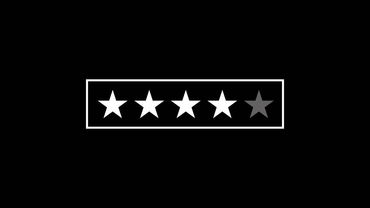 Five Stars Filling Up Animation for Rating