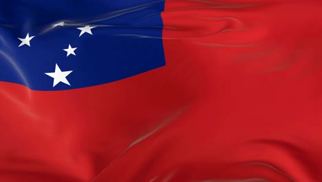 ondeando una bandera en bucle como fondo samoa