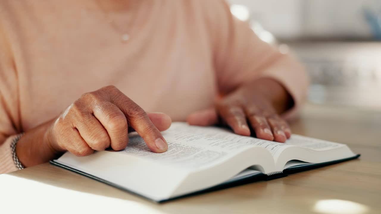 Hands, Bible study and person worship