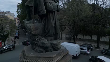 statue of pedro álvares cabral, a gift from brazil to portugal, located in rio de janeiro's flamengo park