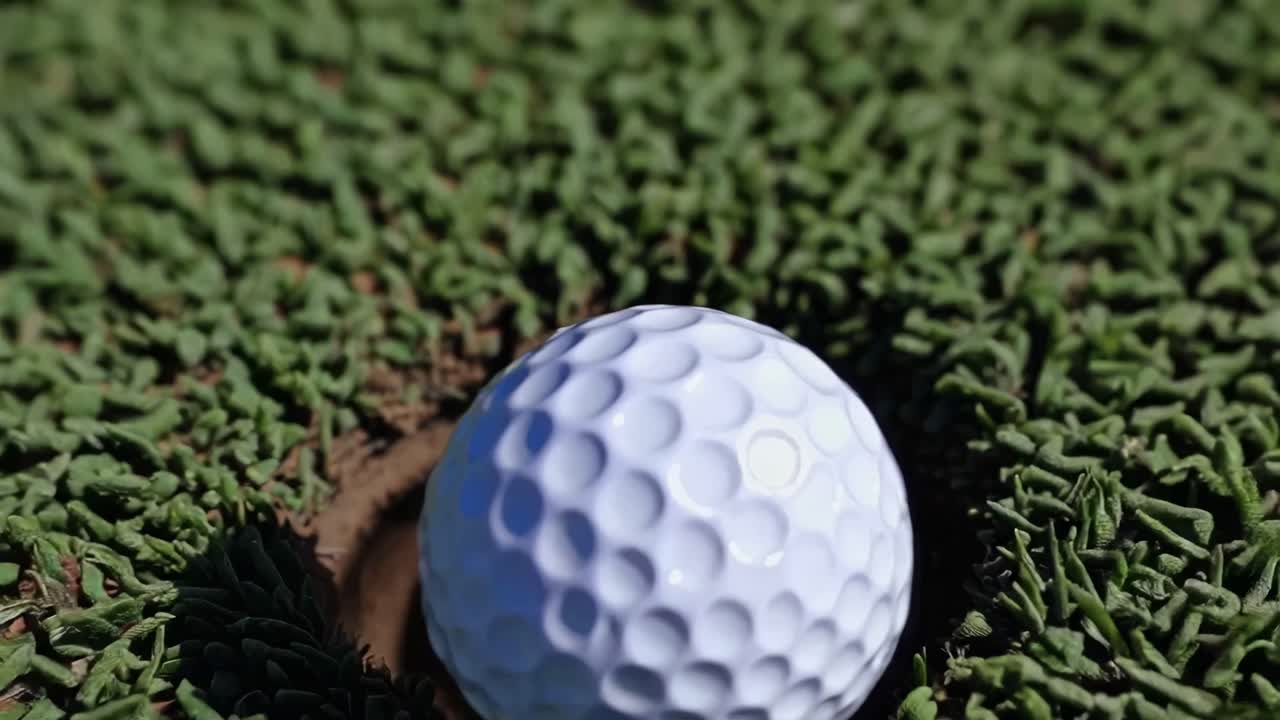 Pallina da golf nella buca