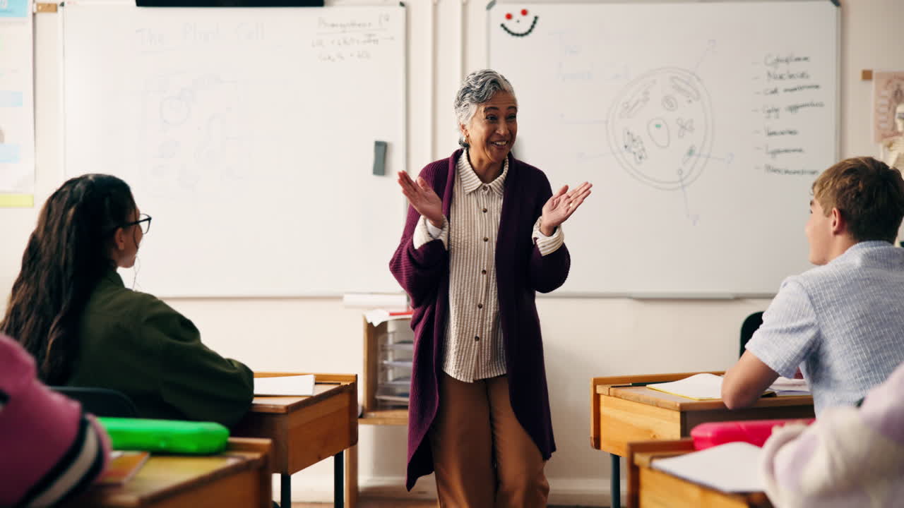 Teacher Appreciating Students in Classroom