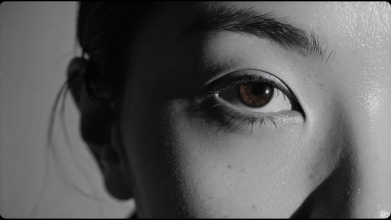 여자의 눈의 클로즈업