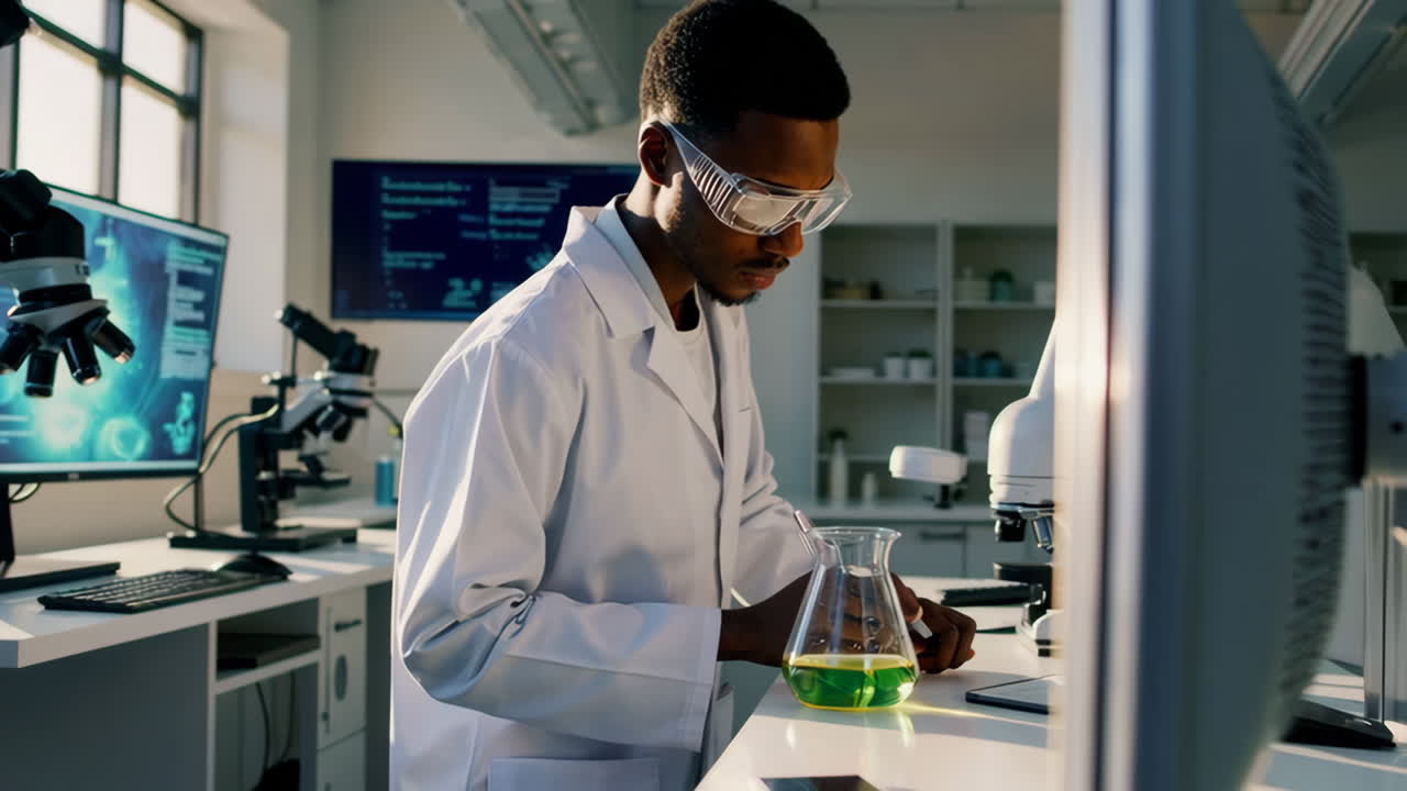 Scientist in a Modern Laboratory