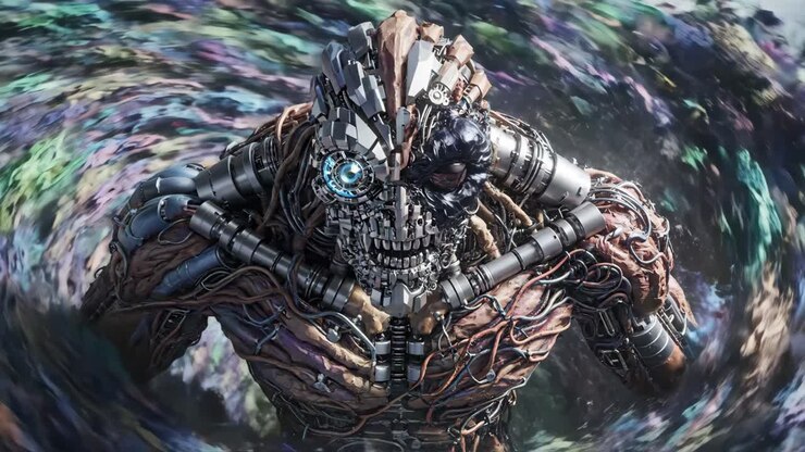 Cyborg in a Vortex