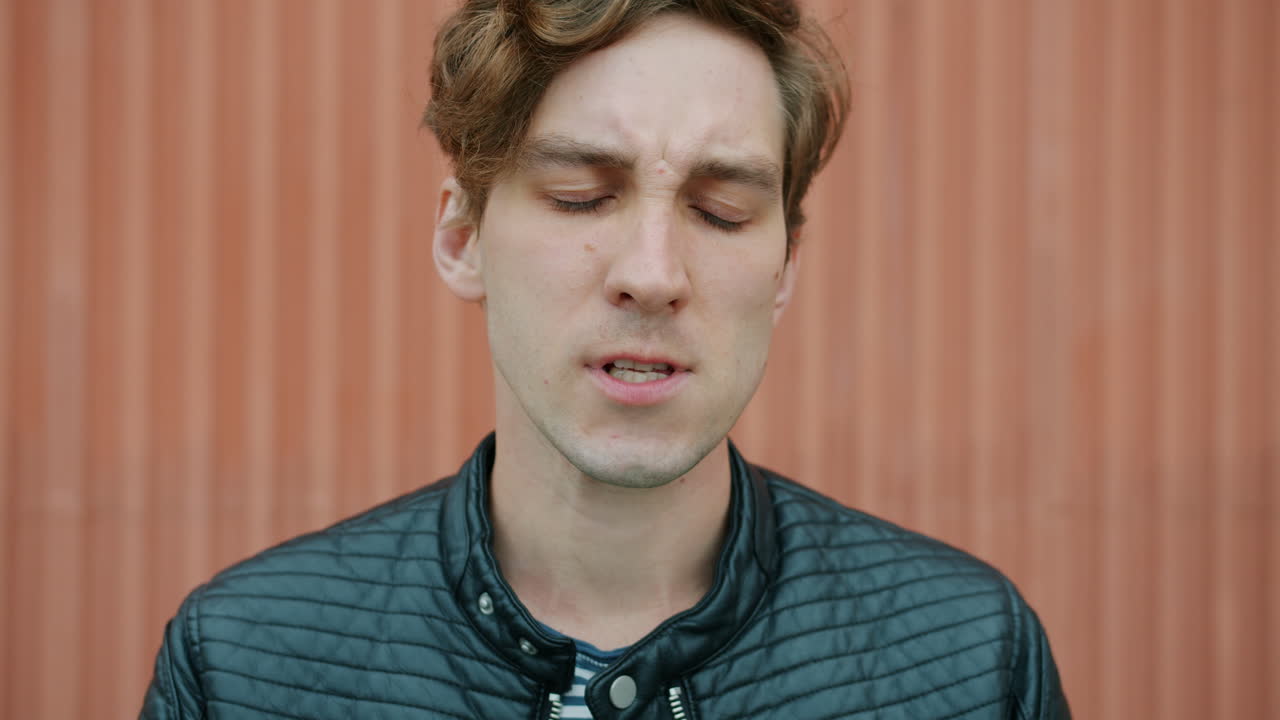 Man with thoughtful expression