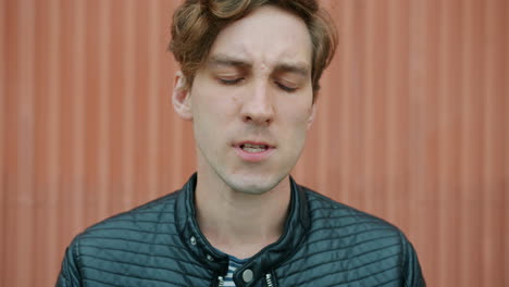 man with thoughtful expression