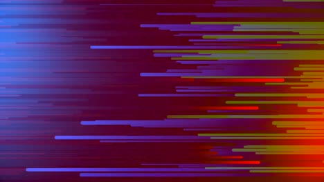fondo colorido de rayos horizontales y diagonales que se mueven hacia el otro. animación. líneas estrechas brillantes que fluyen y se cruzan entre sí, bucle sin costuras