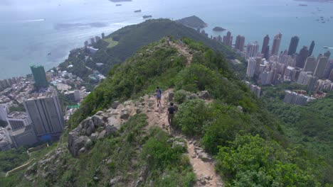 epic beauty view from high west of the peak, looking to the southern hong kong.