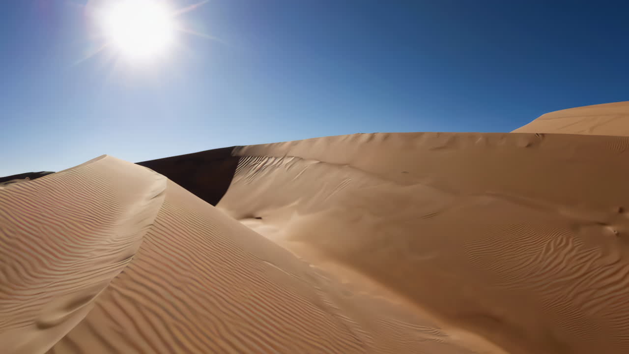 Desert Sand Dunes Under a Bright Sun