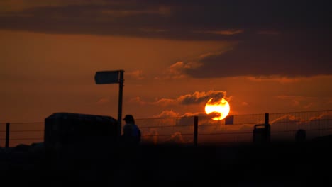 amazing sunset in salthill galway