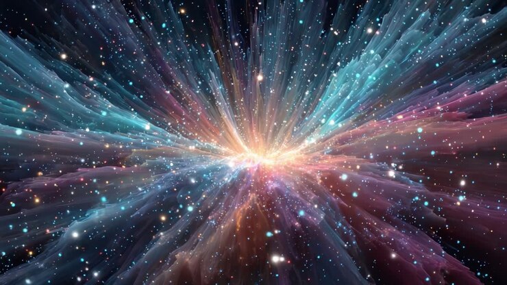 A Stunning Cosmic Explosion of Light and Color, Showcasing the Vastness and Beauty of the Universe in a Captivating Display of Stardust and Imagery
