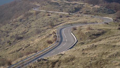 a view of a twisty curved mountain road