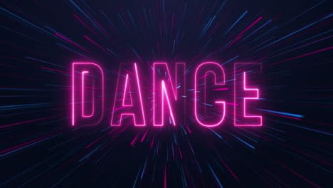 dance - neon text