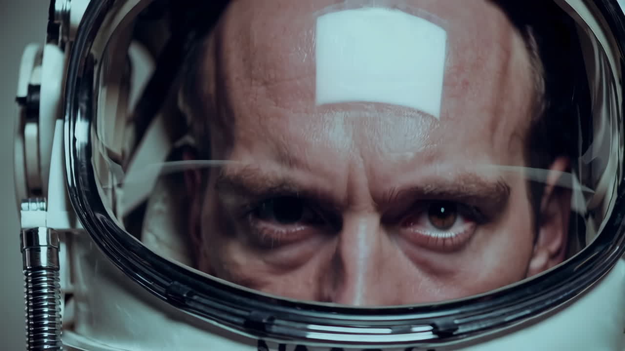 Astronaut in Space Helmet