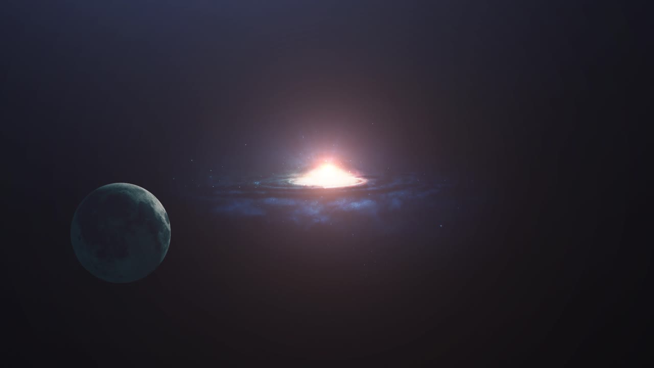 galaxias brillantes y planetas en el universo