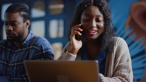 woman talking on phone