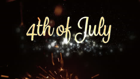texto del 4 de julio y una chispa