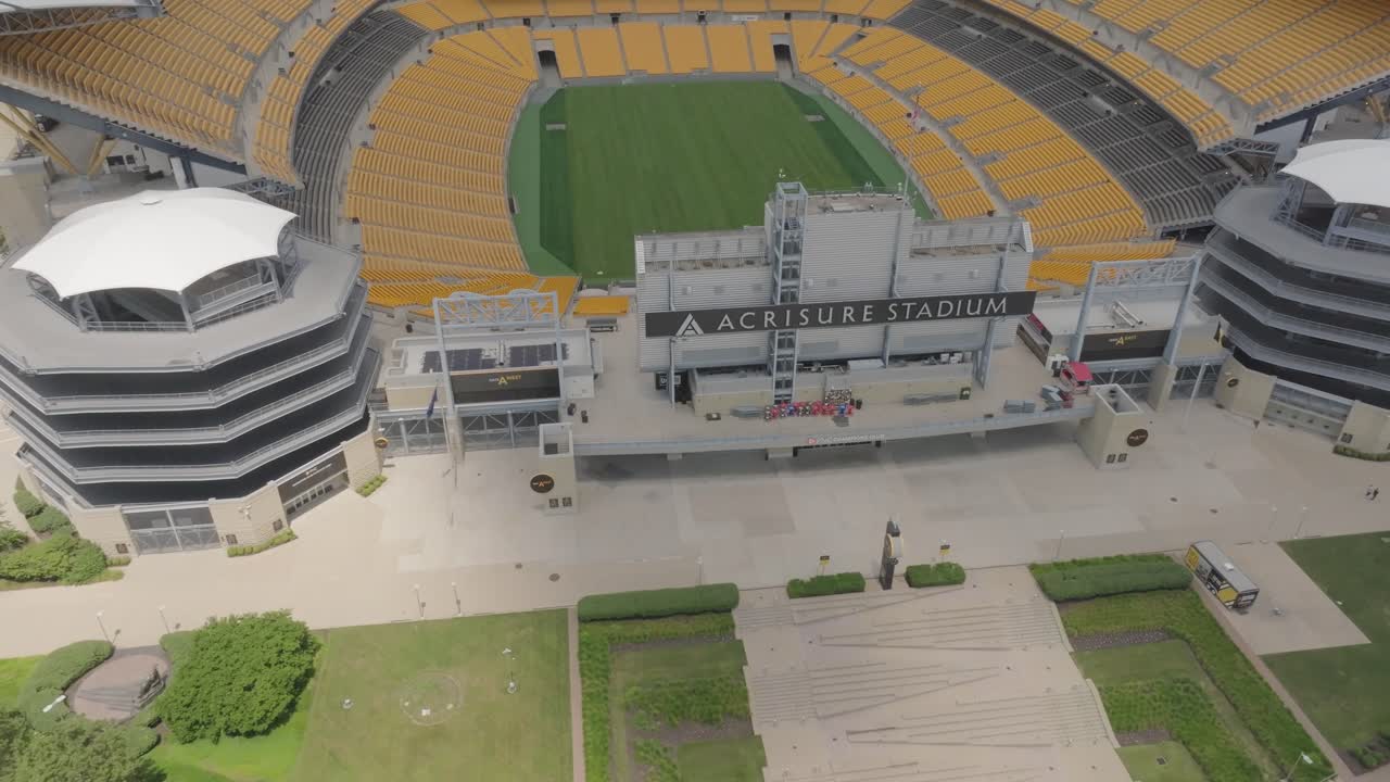 Aerial View of Acrisure Stadium in Pittsburgh