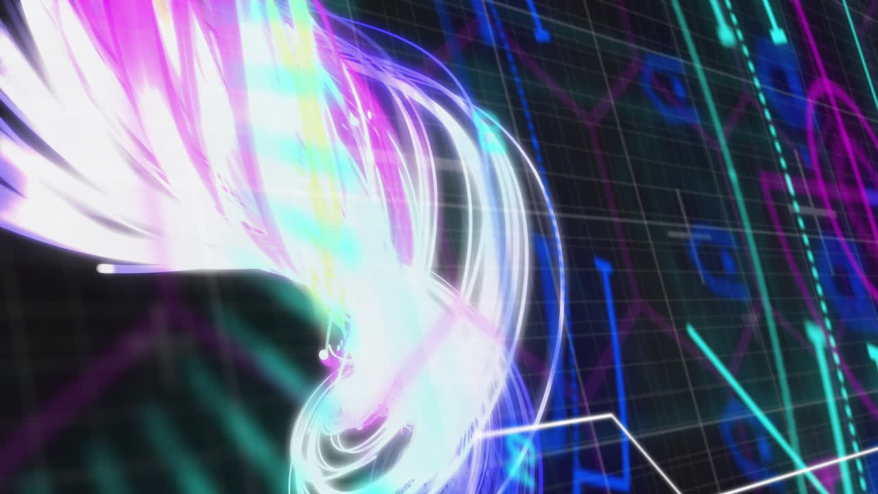 범위 스캐닝과 데이터 처리의 애니메이션