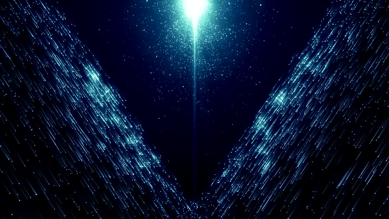 파란 먼지 입자 추상적인 빛 보케 모션 제목 영화적 배경 루프