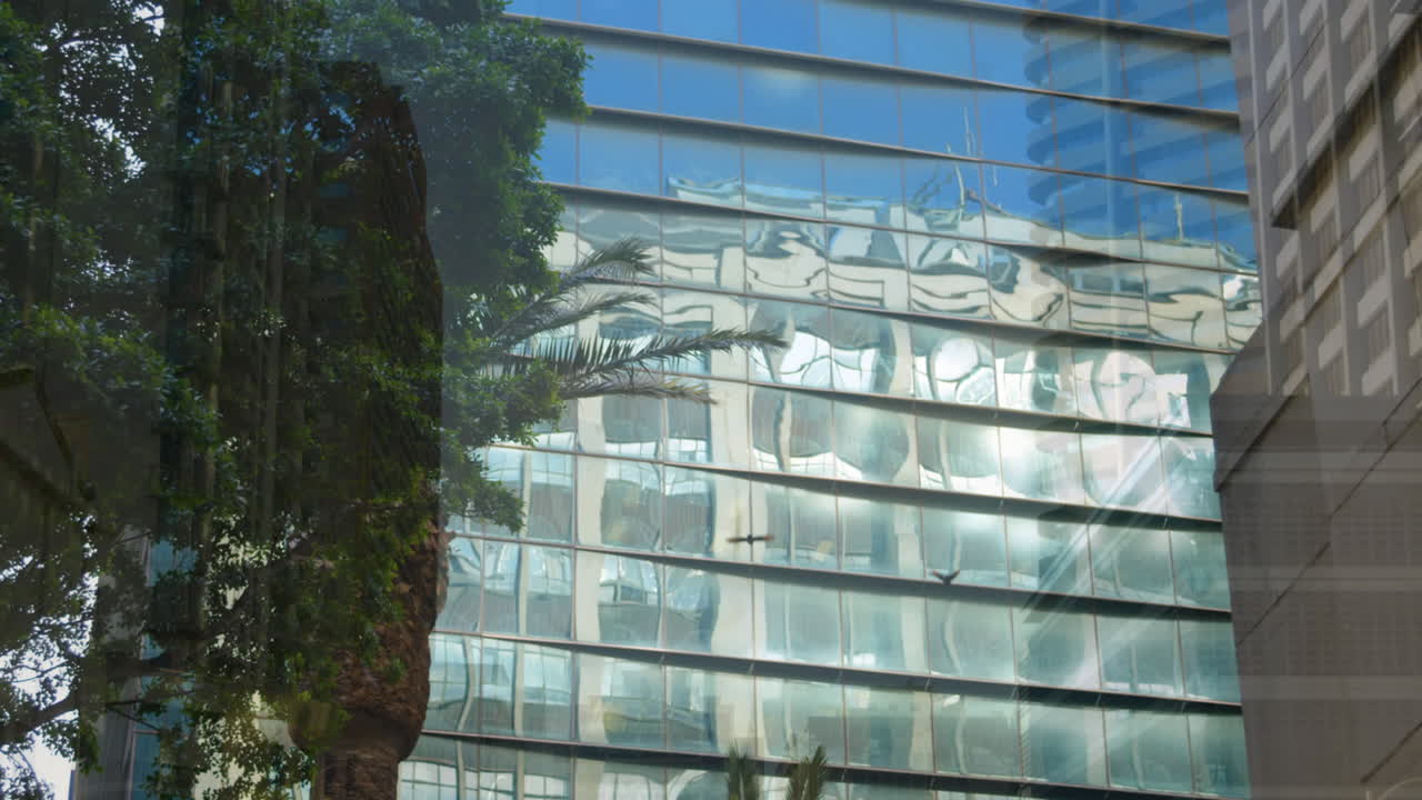 현대 건물 에 있는 도시 풍경 4k