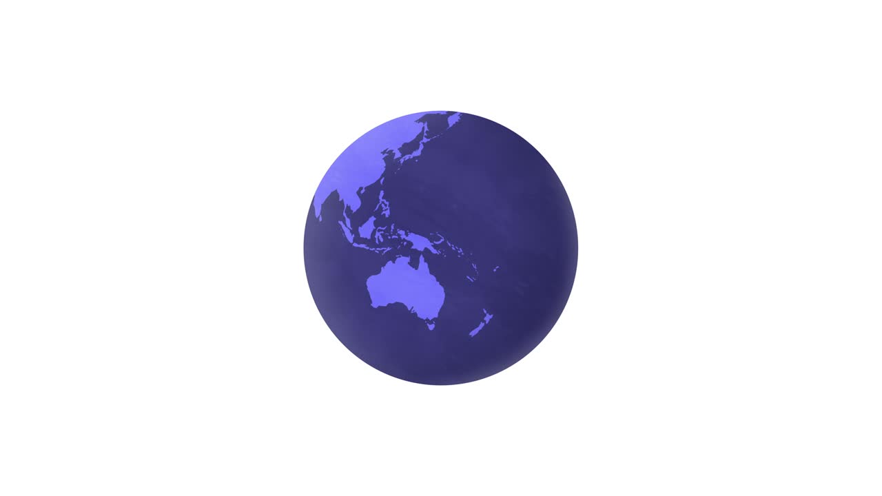 Spinning Globe - Purple Tint Gradient with Animated Texture