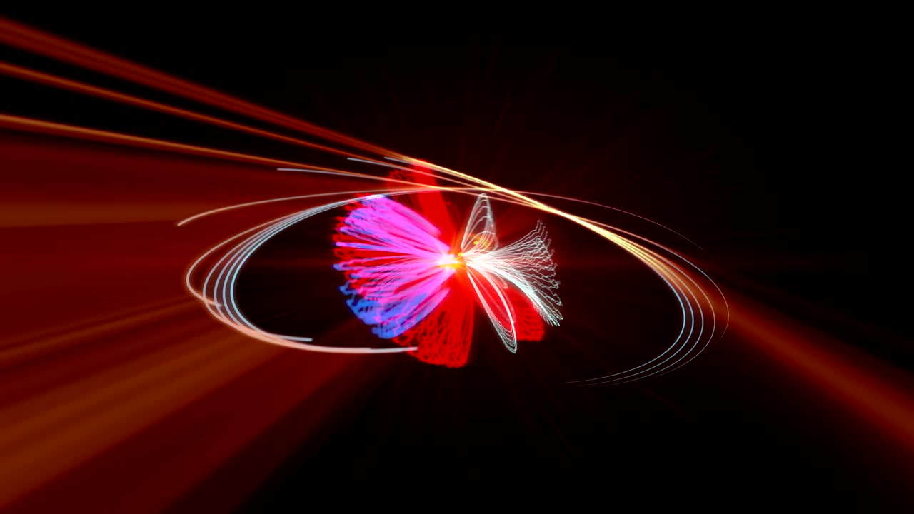 4k trazos de luz de pétalos abstractos y coloridos