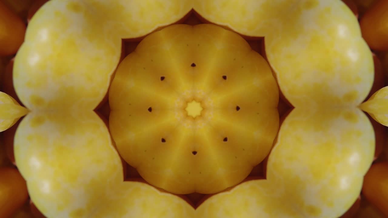 el fondo del caleidoscopio de colores cálidos