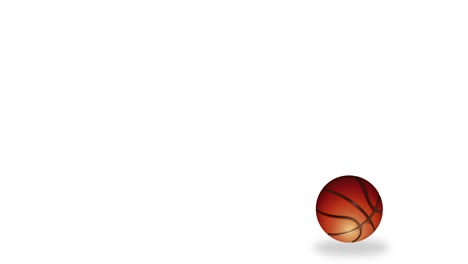 a basketball bounces energetically across a white background, showcasing fluid motion and realistic shadow effects