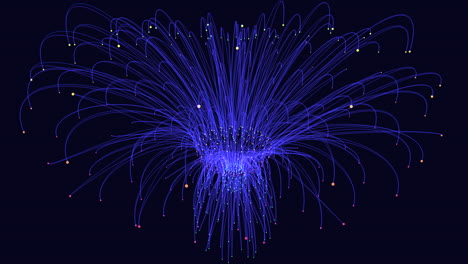 captivating blue firework explodes in night sky