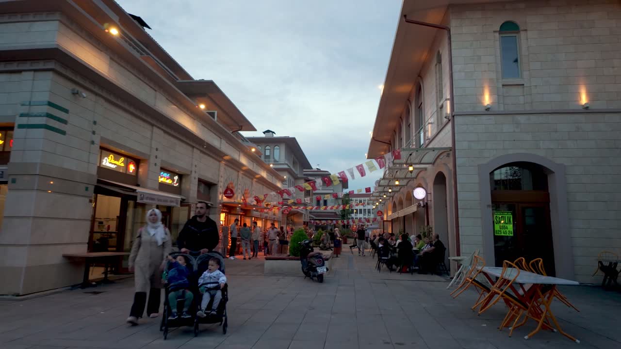 The evening brings a unique charm to Konya's Central Market, a hub of Turkish tradition and life.
