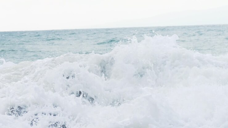las olas del océano chocando contra las rocas