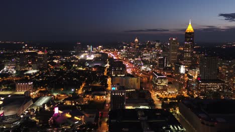 Early-morning-traffic-in-Downtown-Atlanta