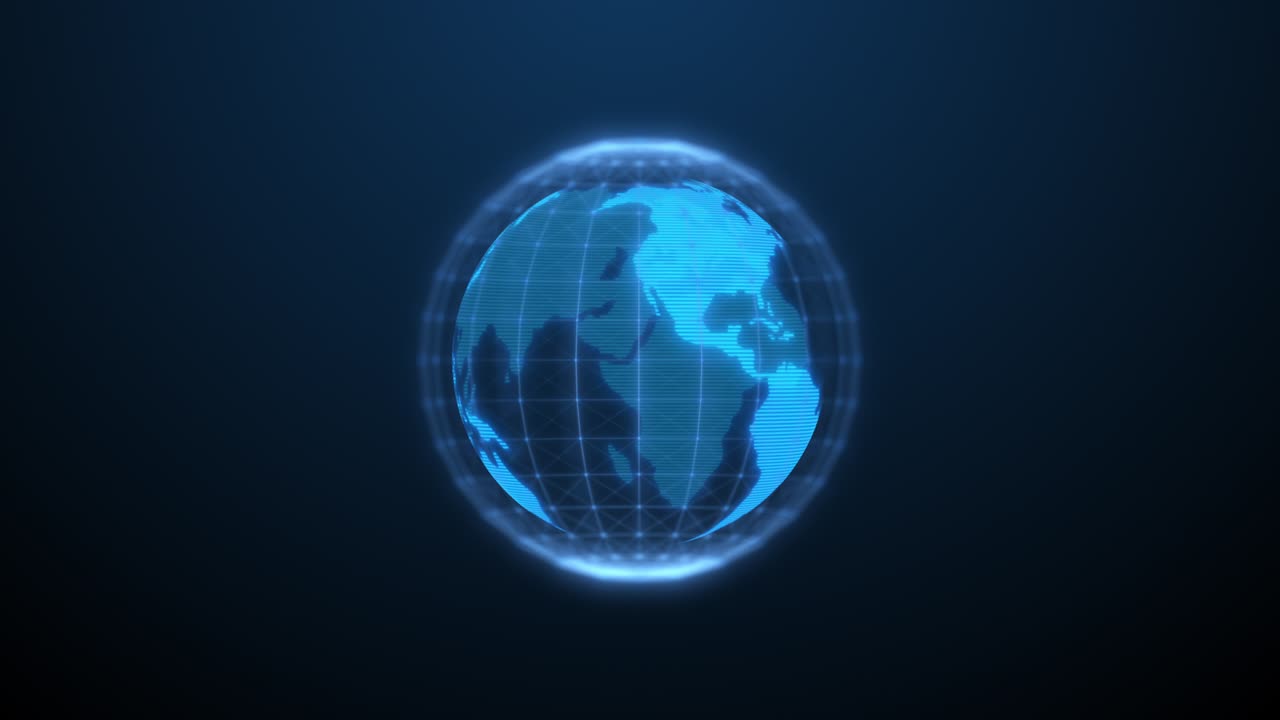 Global network animation concept conveying the digital age and global connectivity computer