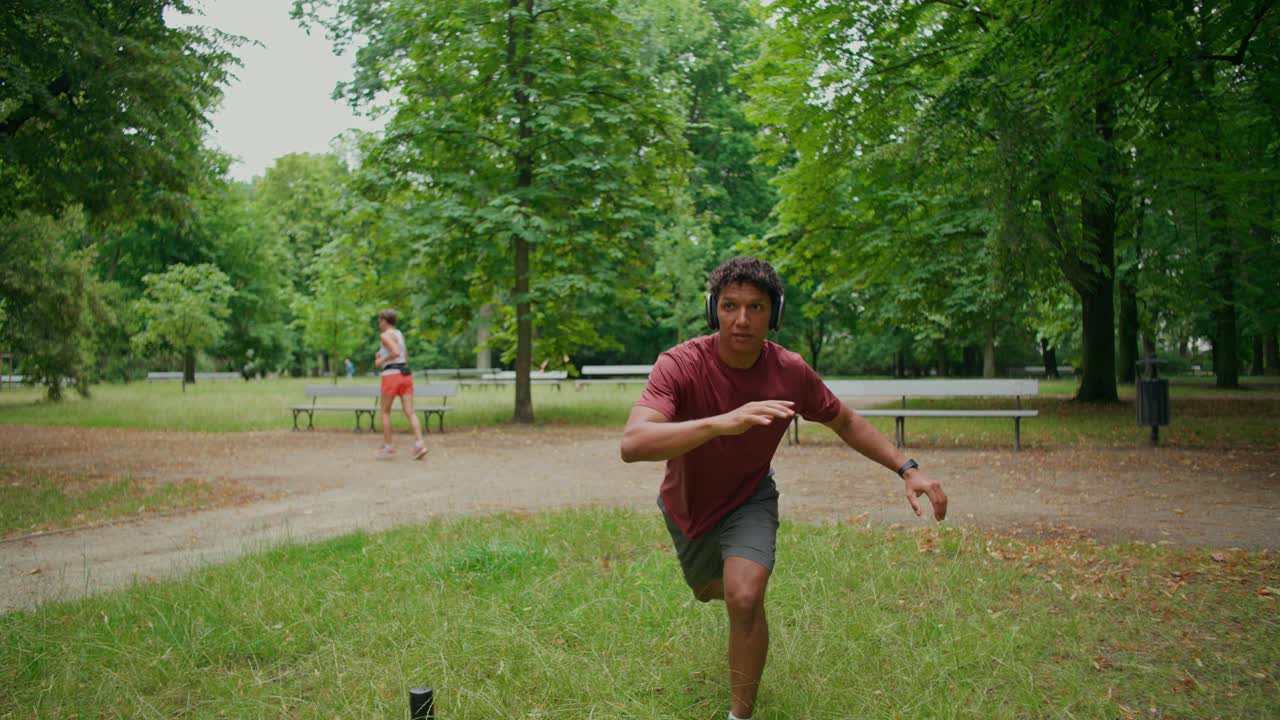 People Exercising in a Park