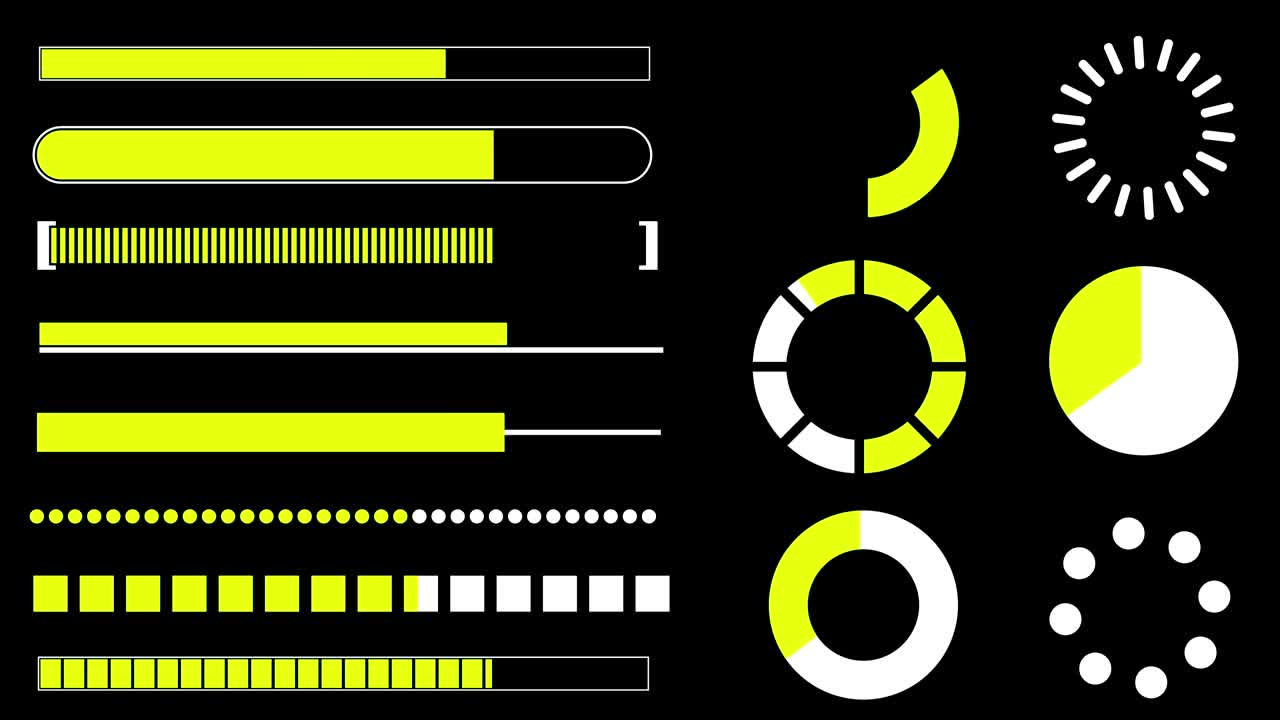 사용자 인터페이스에 대한 애니메이션 그래픽 미래의 hud 요소를 설정합니다.