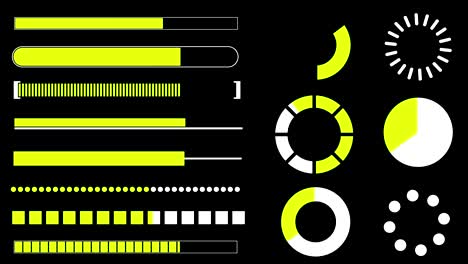 establecer elementos de animación gráfica futurista para la interfaz de usuario.