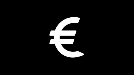 el icono de la moneda europea vintage se movió con una mala animación de señal.