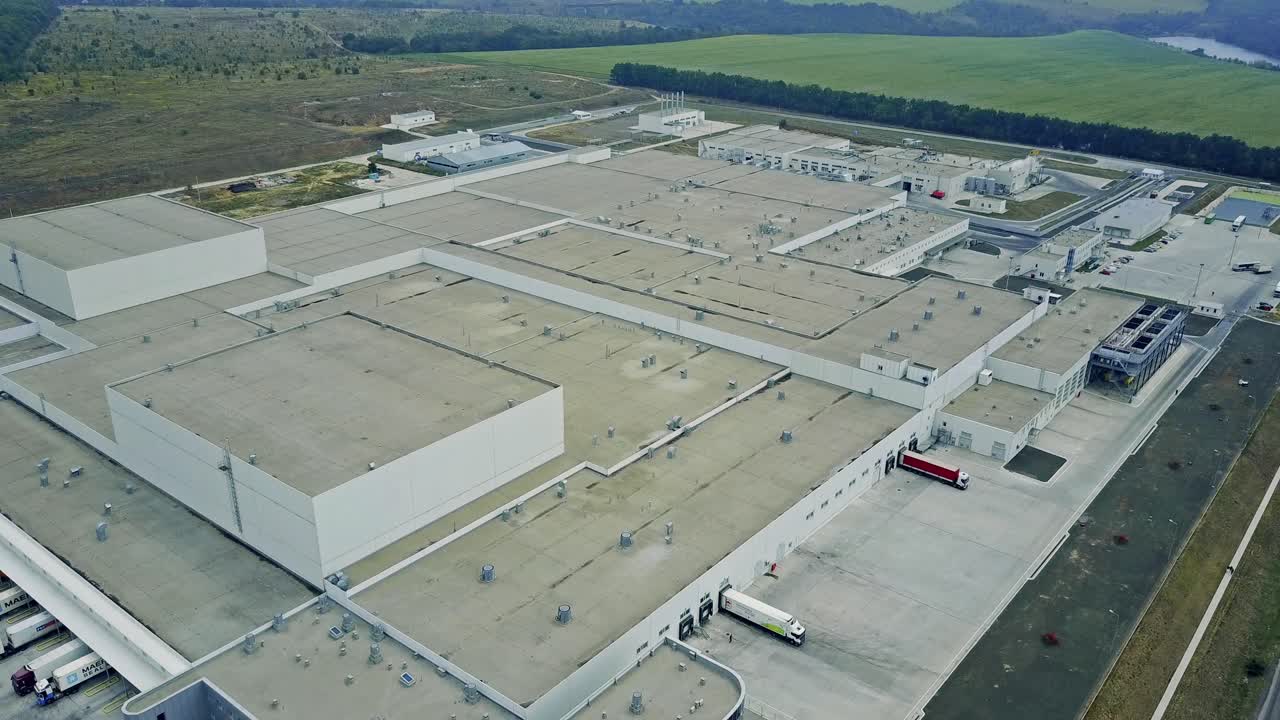 Modern Industrial Building. Stylized altered generic modern industrial building