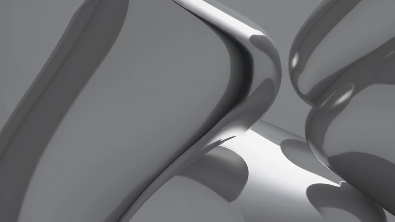 Abstract Grey Metal Shapes