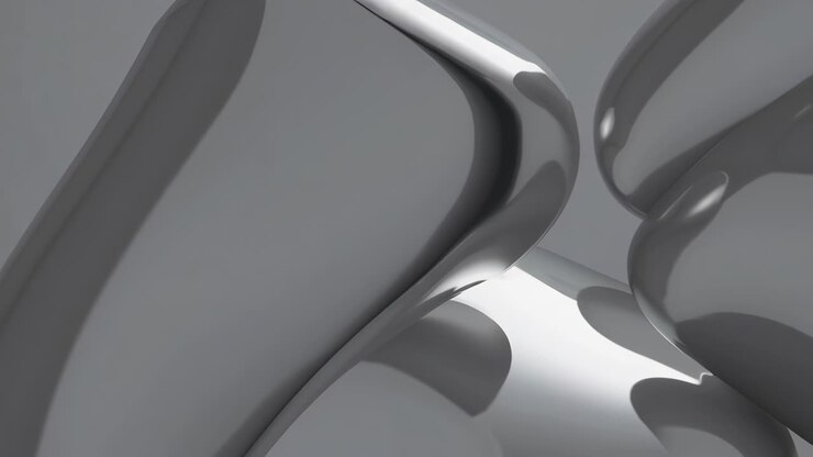 Abstract Grey Metal Shapes