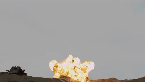 e12s, cámara súper lenta grabada explosión de gas a una altura de 30 metros