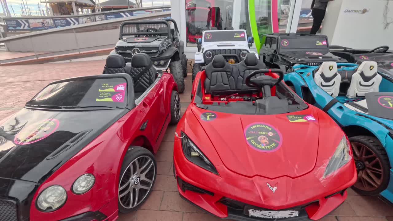 Sports cars and jeeps for kids, no people