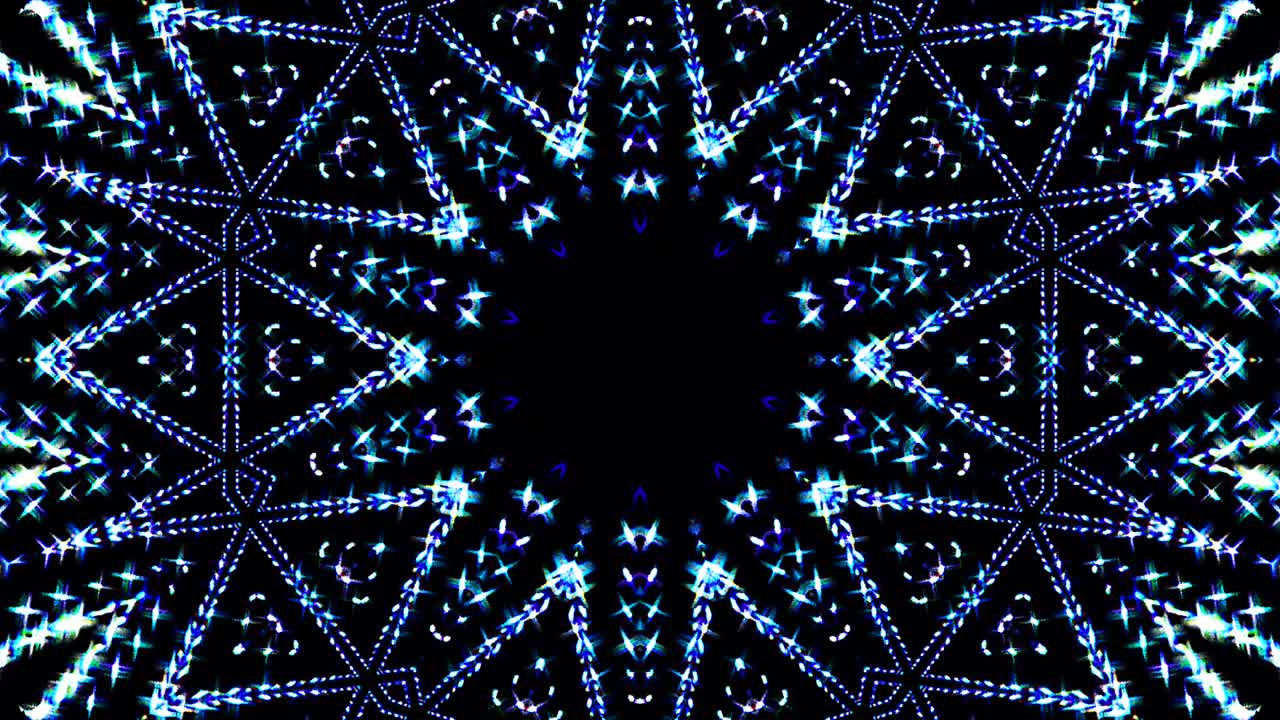 luz abstracta brillante que gobierna el color completo, caleidoscopio, fondo negro