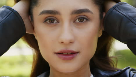 retrato en primer plano de una mujer