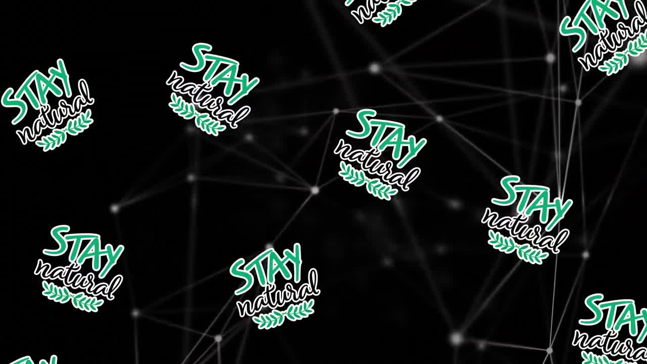 검은색 배경에 자연스럽게 유지되는 연결의 애니메이션