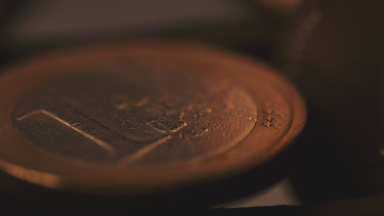 primer plano de una moneda de euro